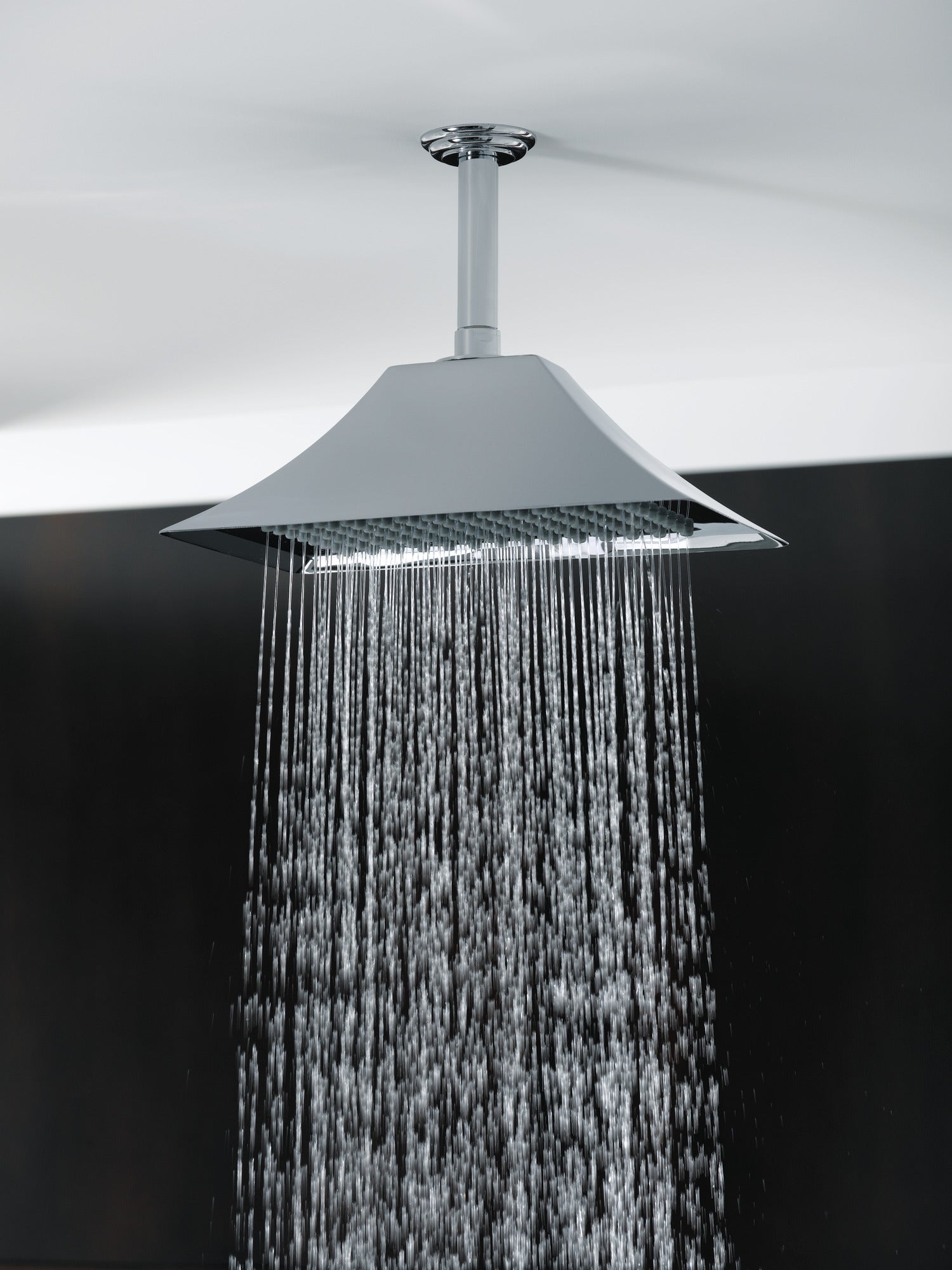 chrome shower arm and flange