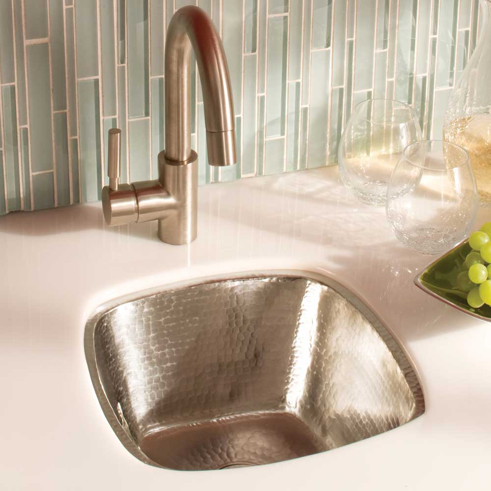brushed nickel sink