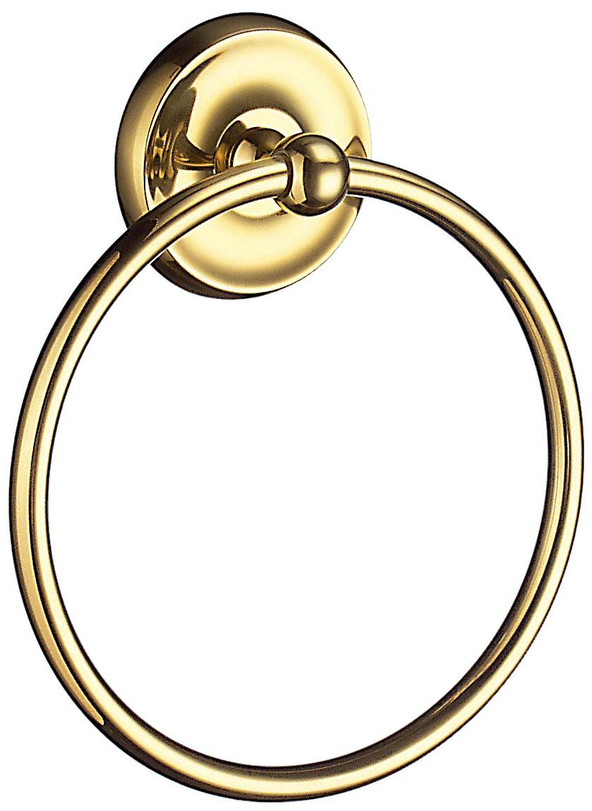 polished brass towel ring