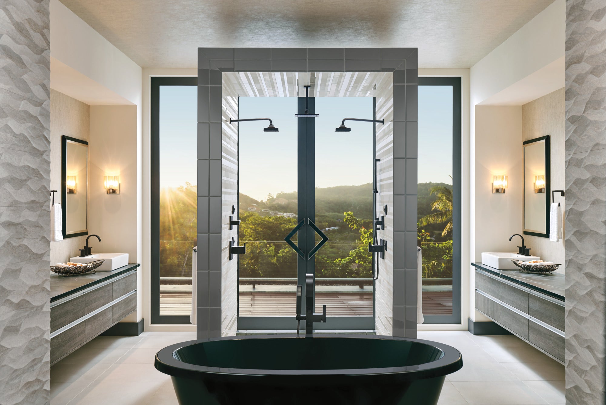 matte black tub filler