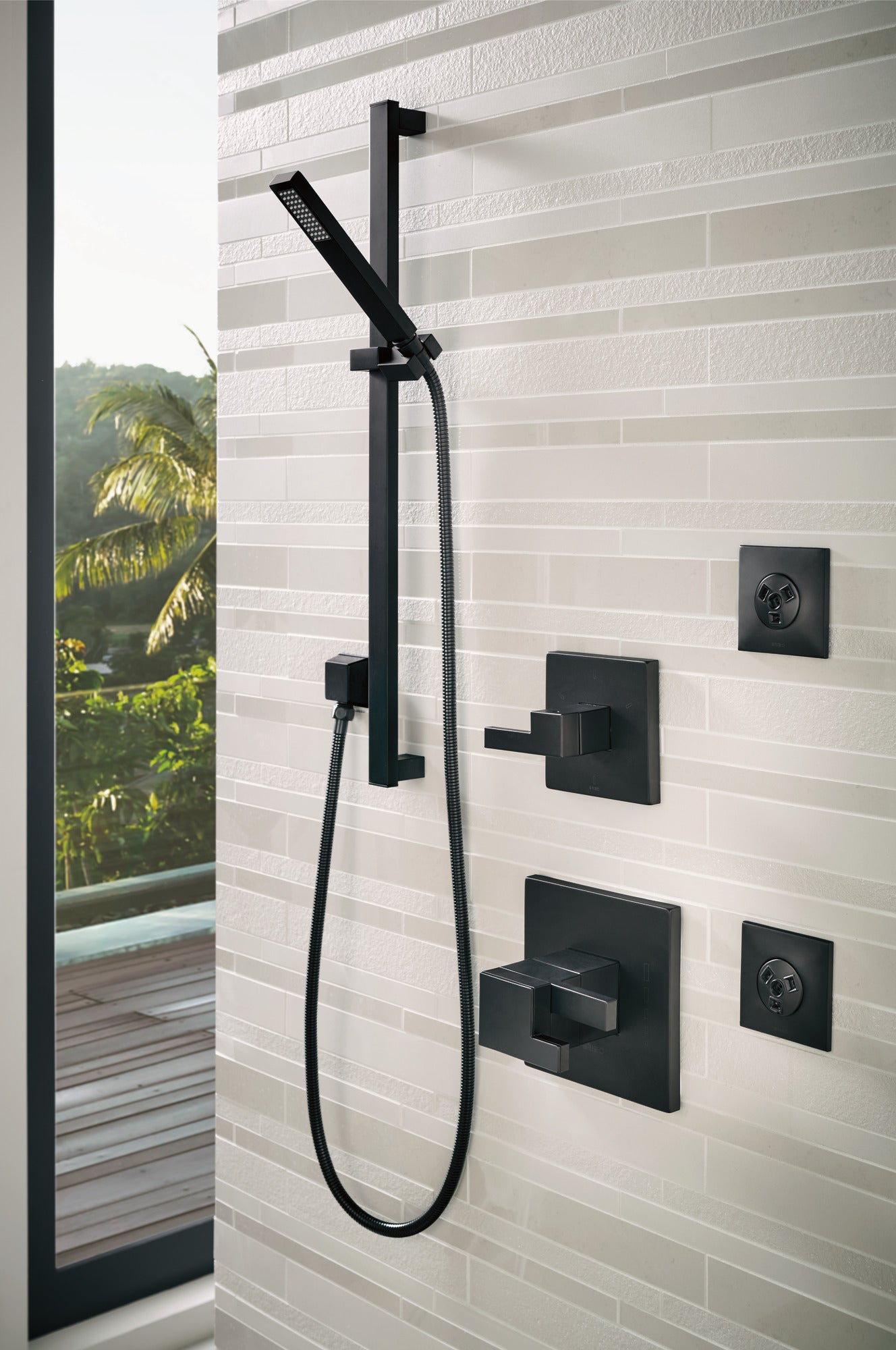 matte black showerhead