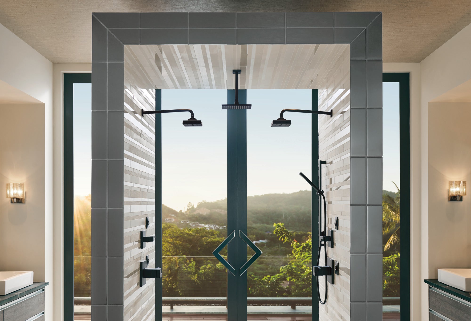matte black hand shower