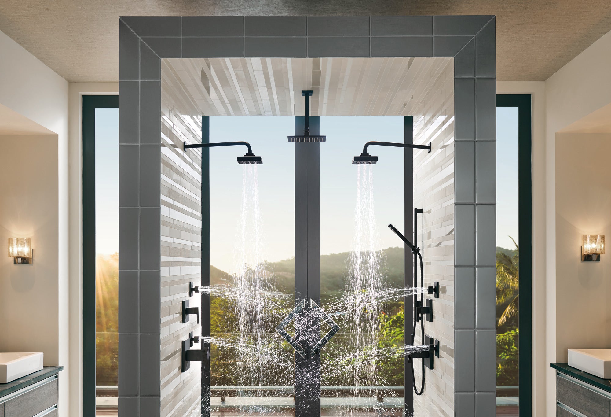 matte black hand shower