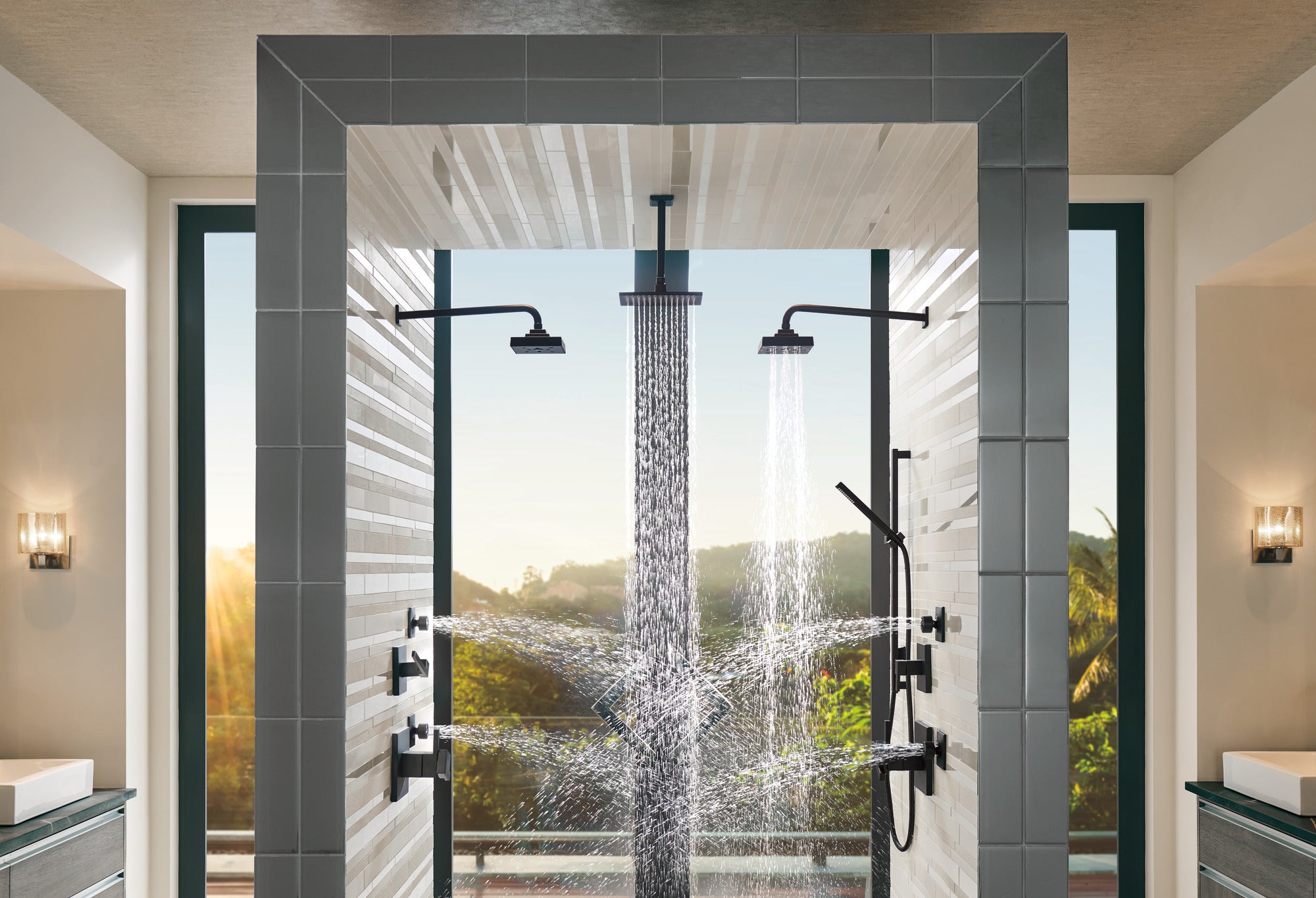 matte black hand shower