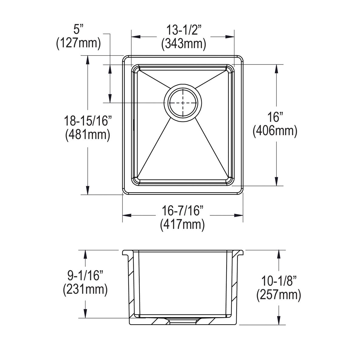 white undermount bar sink
