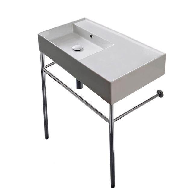 white bathroom sink