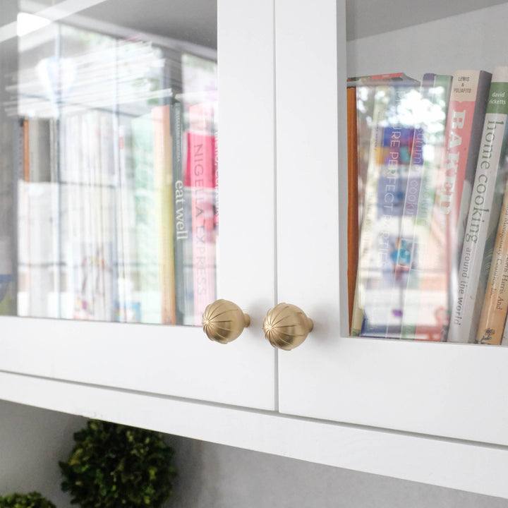 satin brass knob