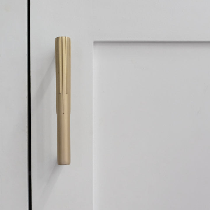 satin brass pull