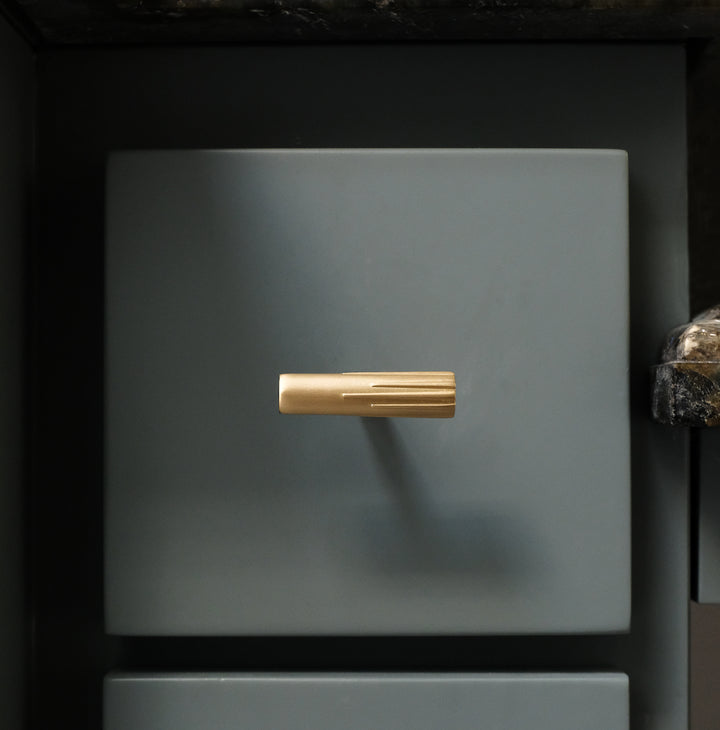 satin brass knob