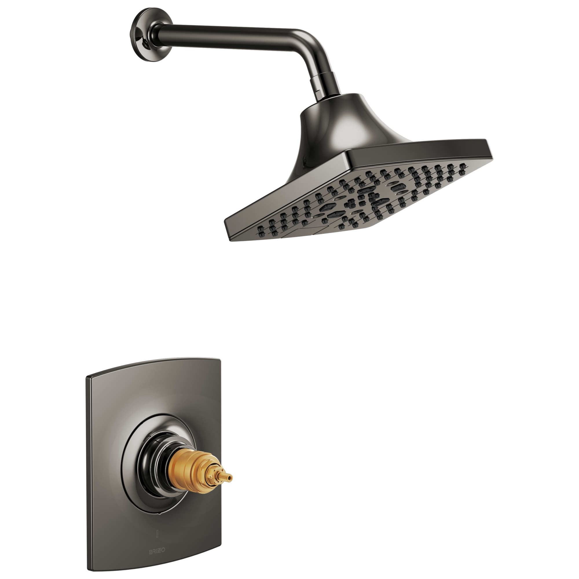 brilliance black onyx thermostatic shower