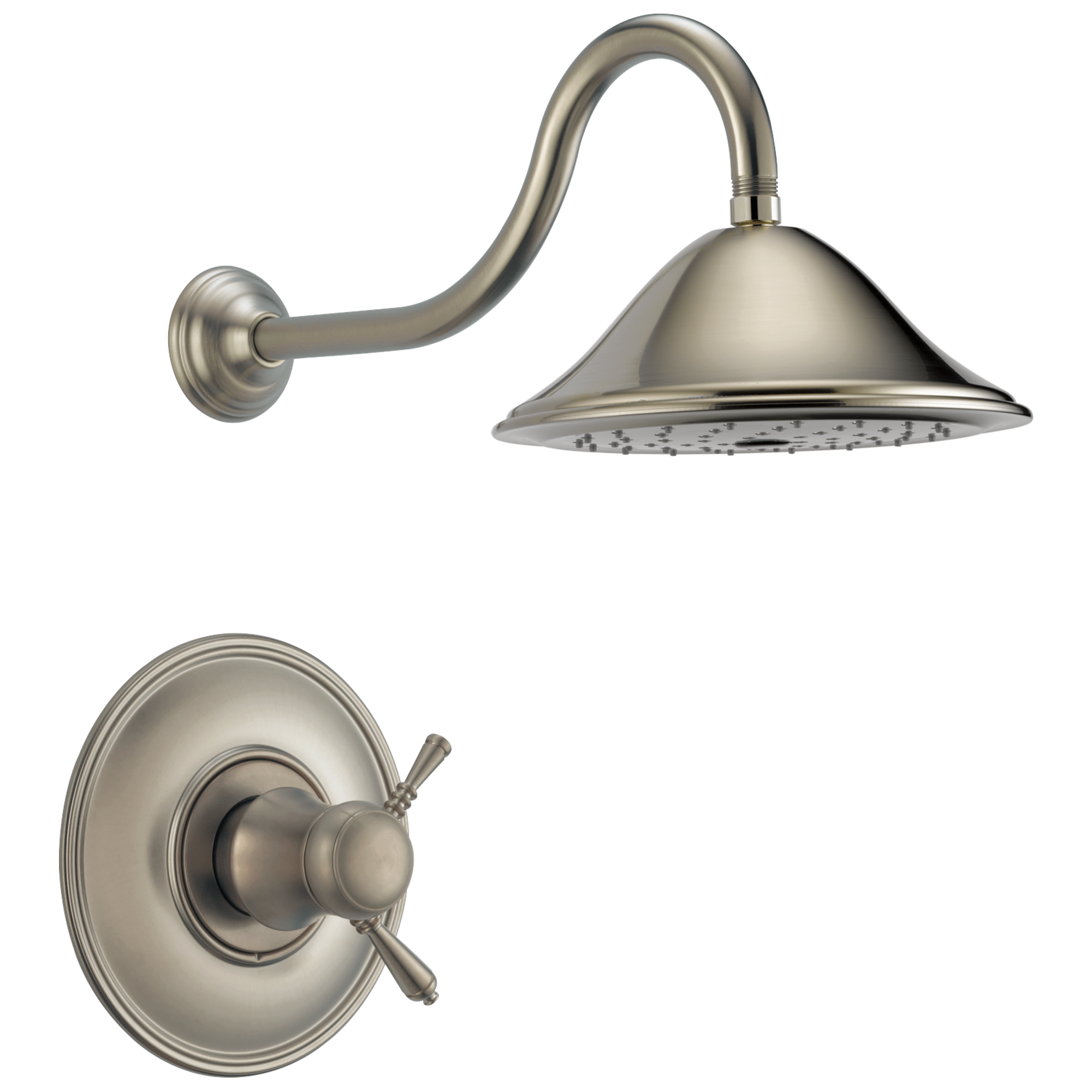 brushed nickel thermostatic shower