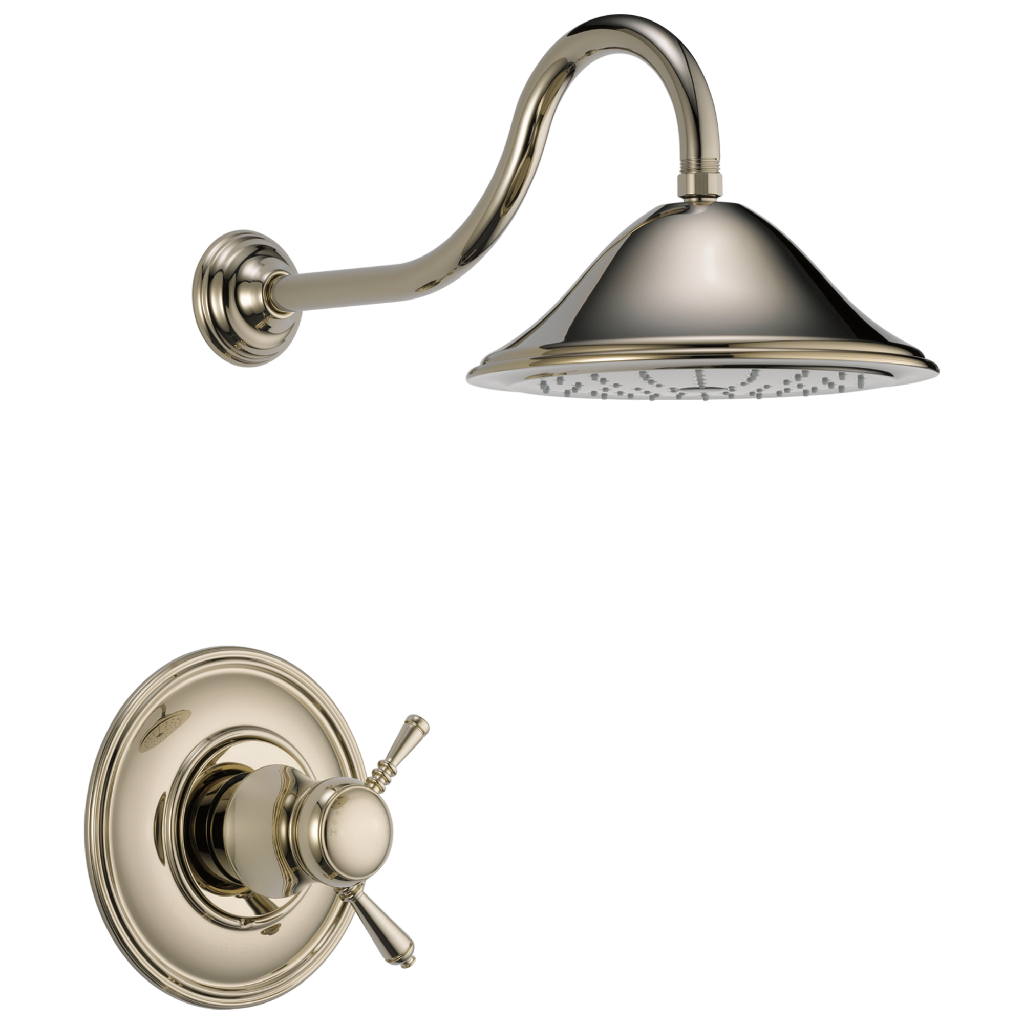 polished nickel thermostatic shower
