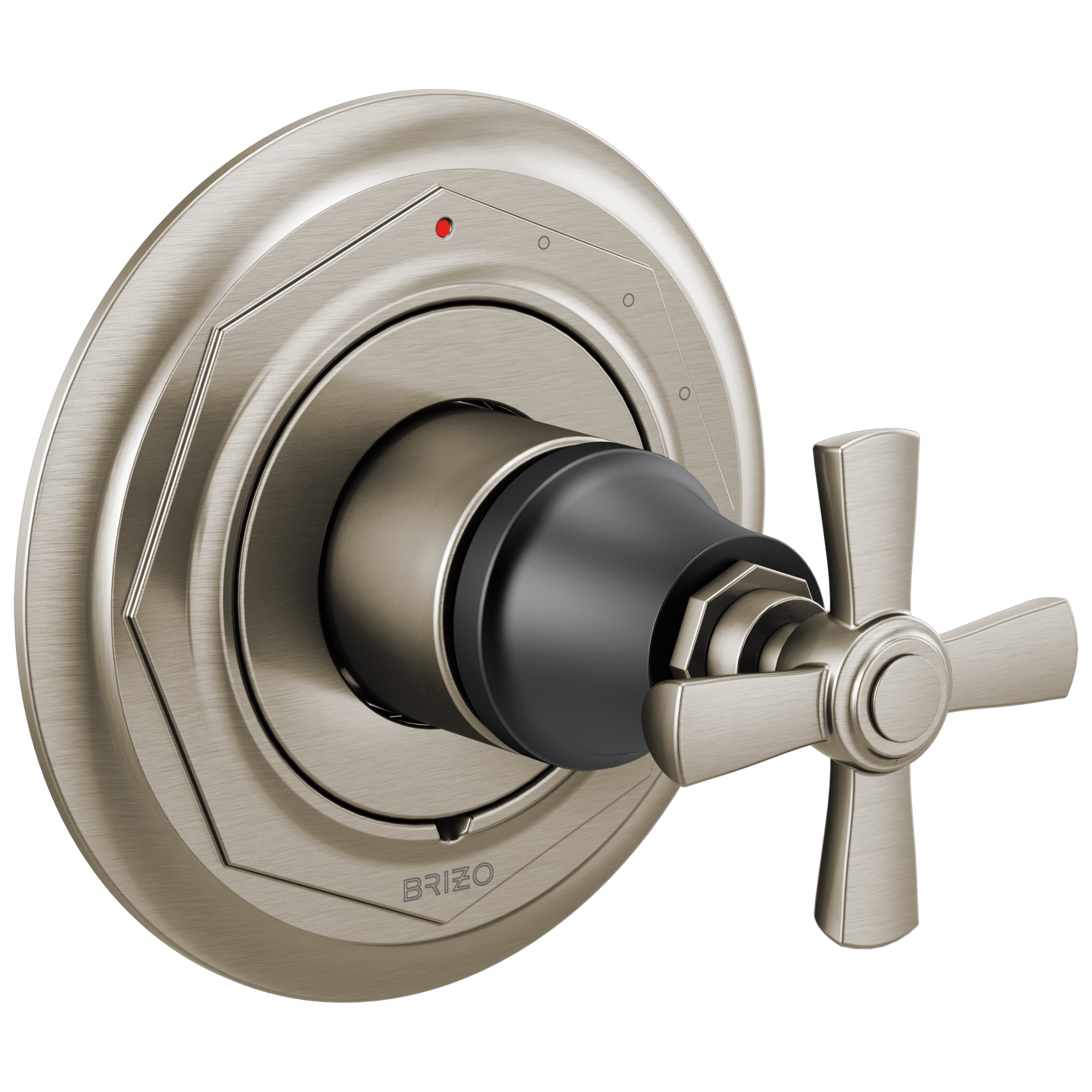 luxe nickel /matte black valve