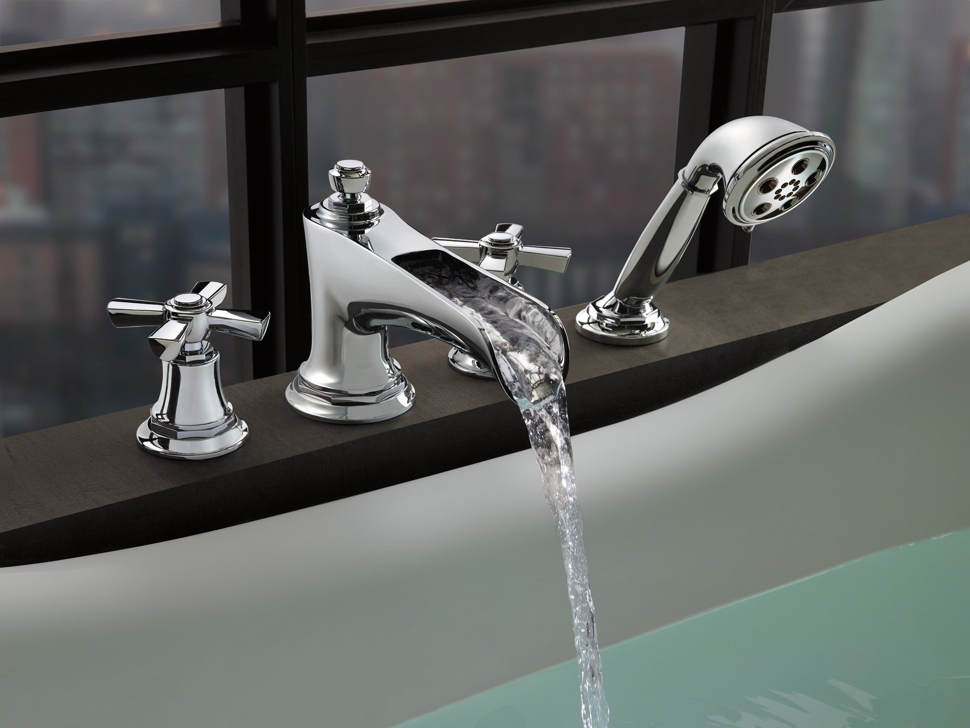 chrome hand shower
