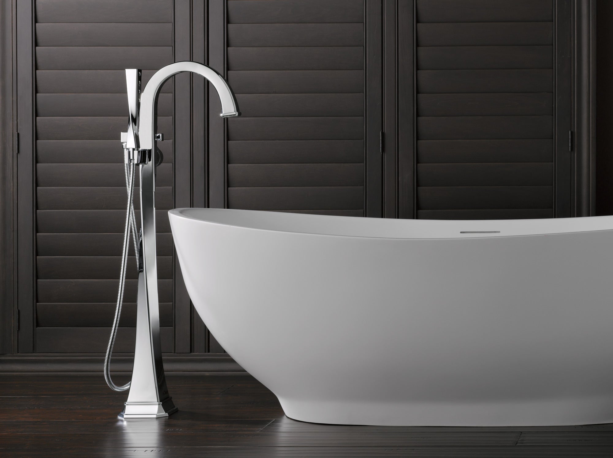 chrome tub filler