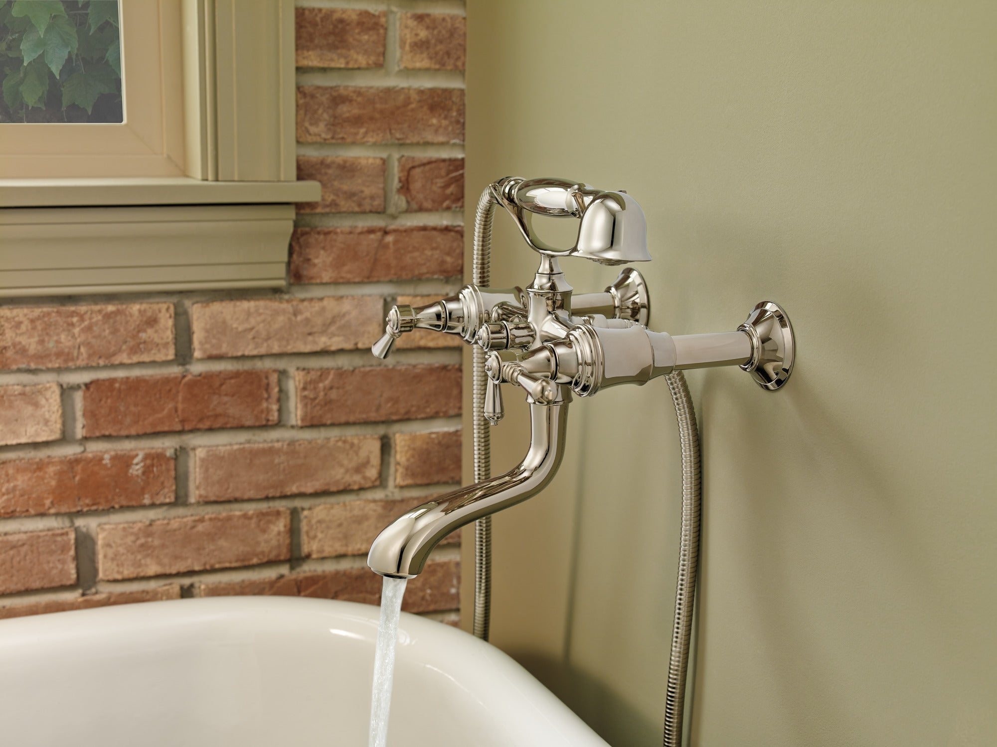 polished nickel tub filler trim kit