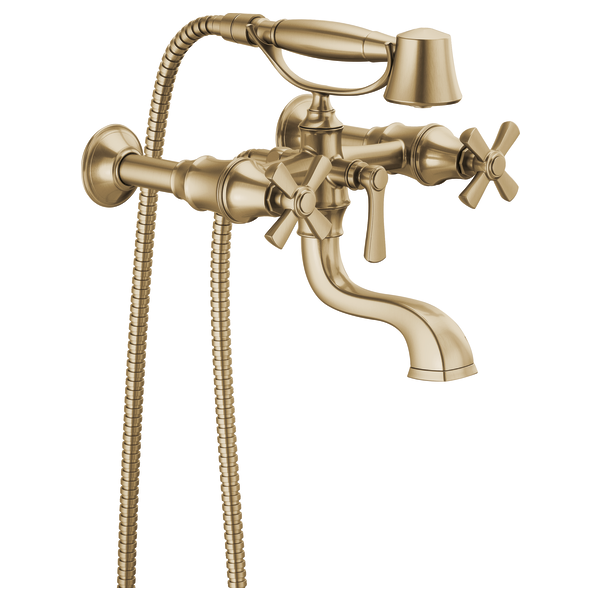 Brizo Rook Two-Handle Tub Filler Trim Kit with Cross Handles