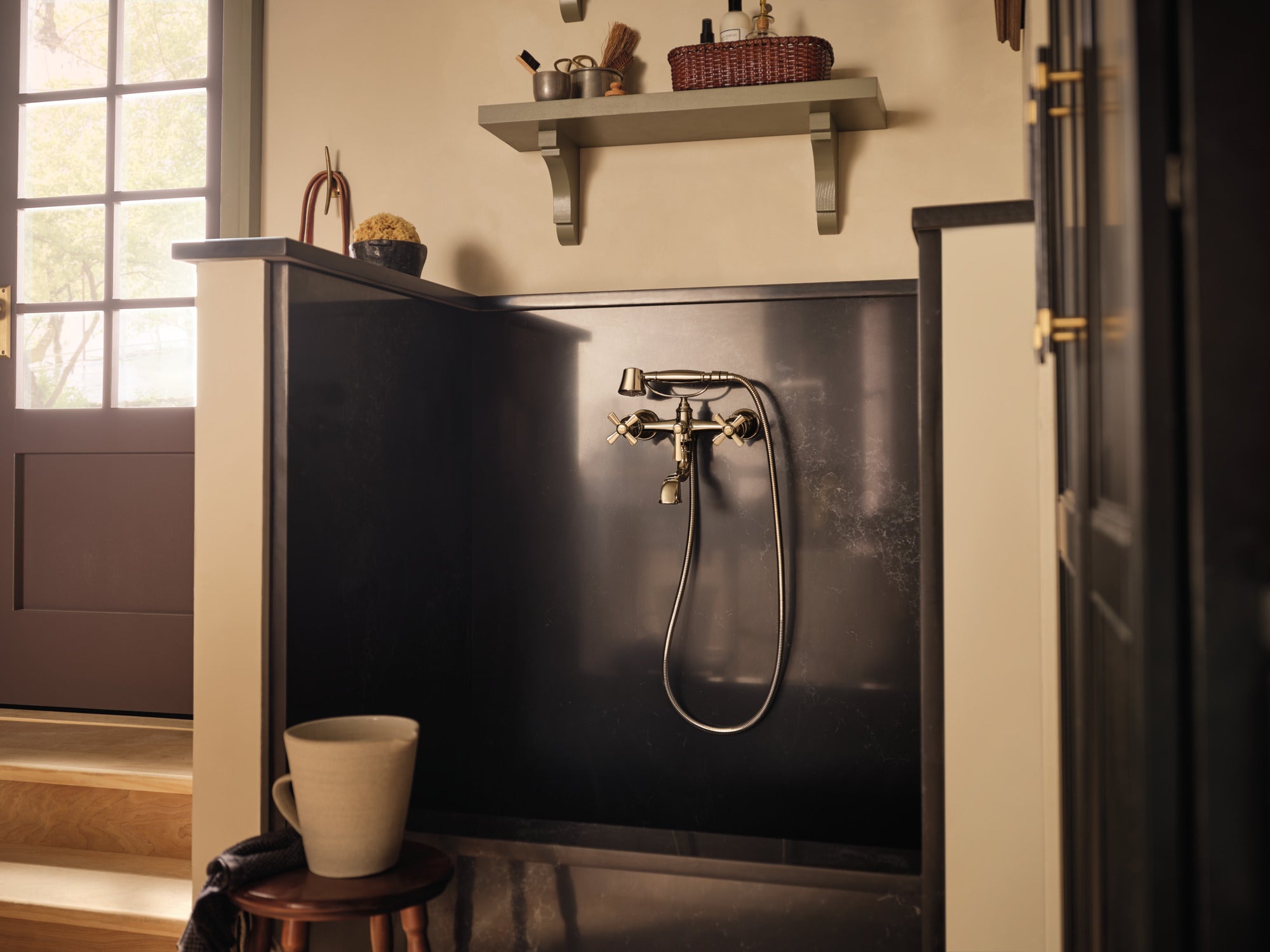 polished nickel tub filler trim kit