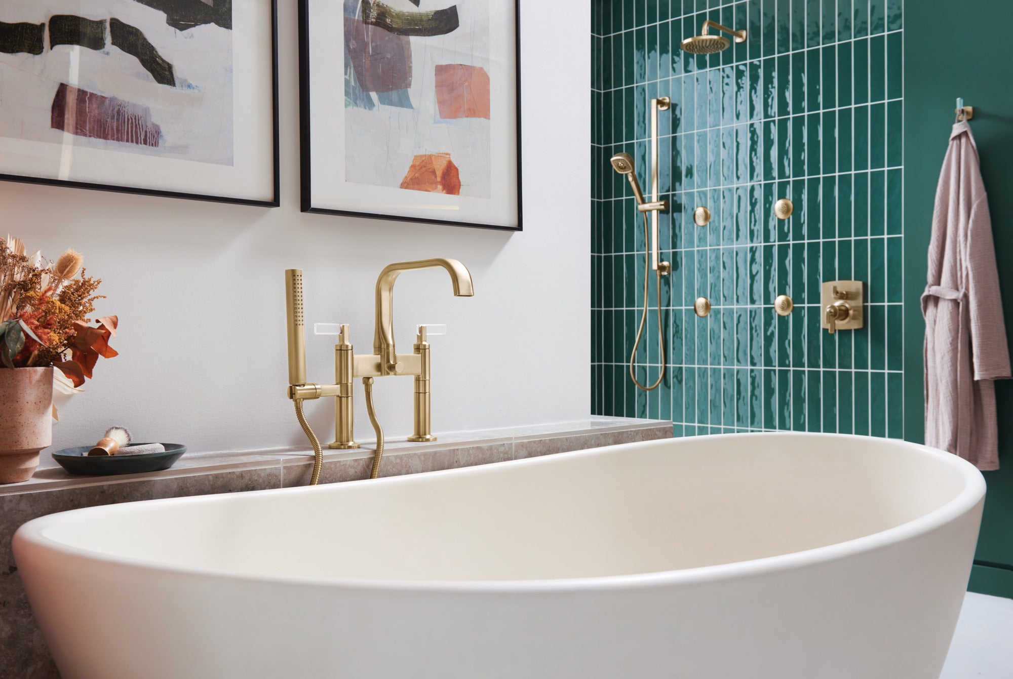 luxe gold tub filler