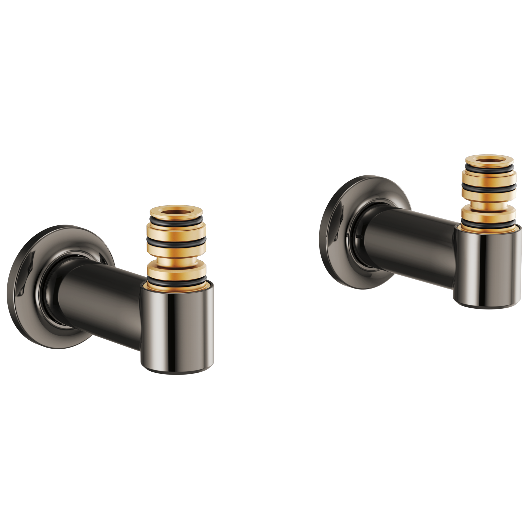 brilliance black onyx tub filler unions