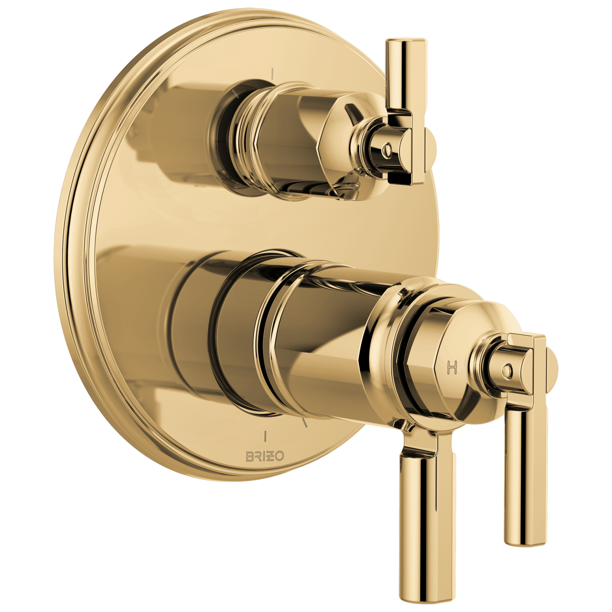 polished gold diverter trim