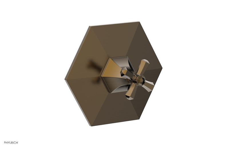 Phylrich LE VERRE & LA CROSSE Thermostatic Shower Trim - Cross Handle