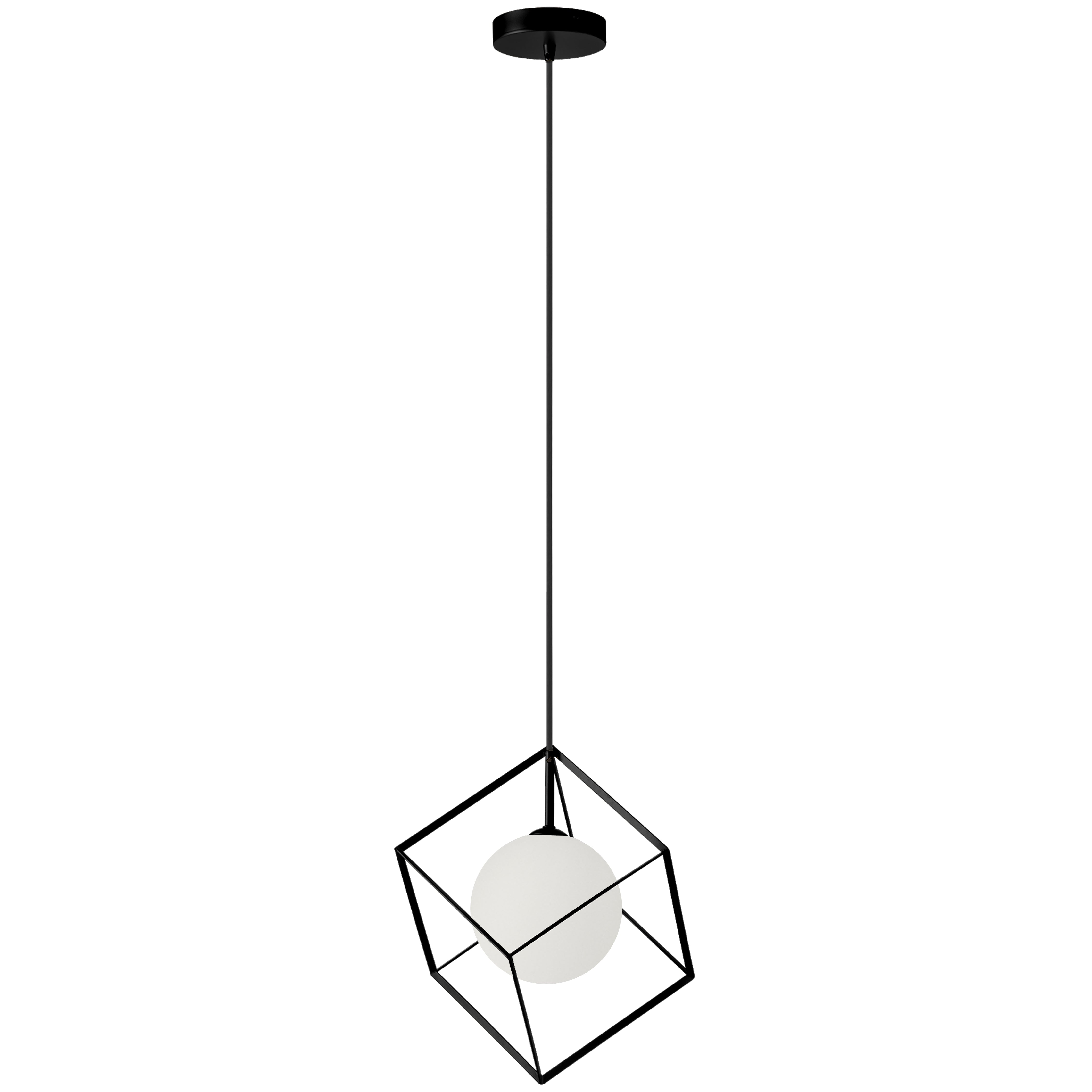 Dainolite 1 Light Halogen Pendant with Opal Glass