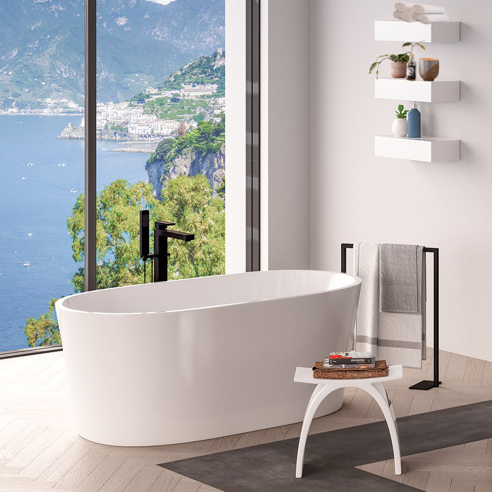 gloss white stool