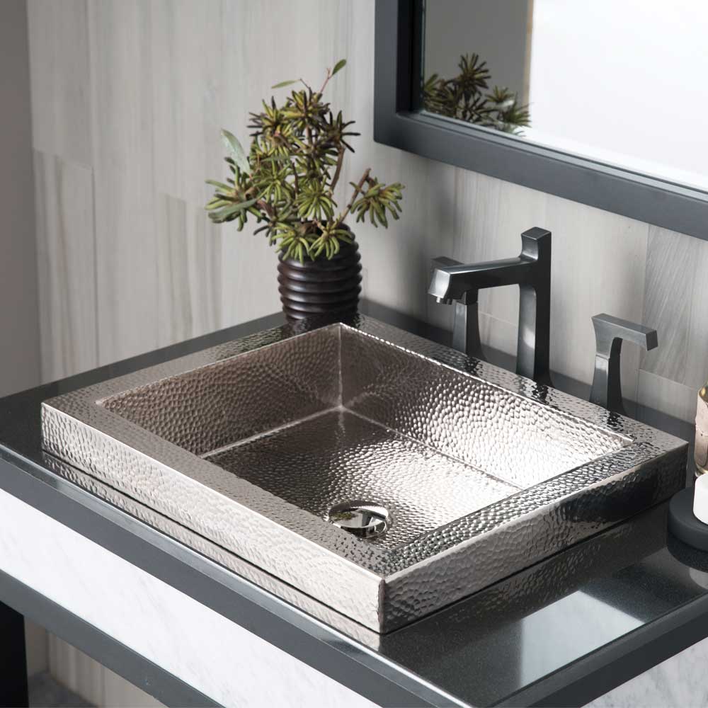 polished nickel sink
