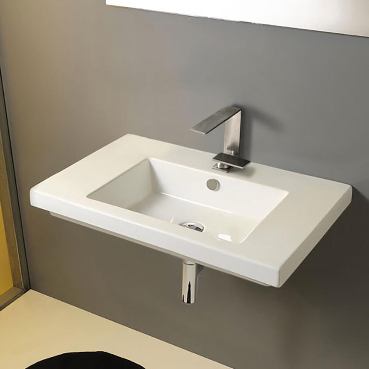 white bathroom sink