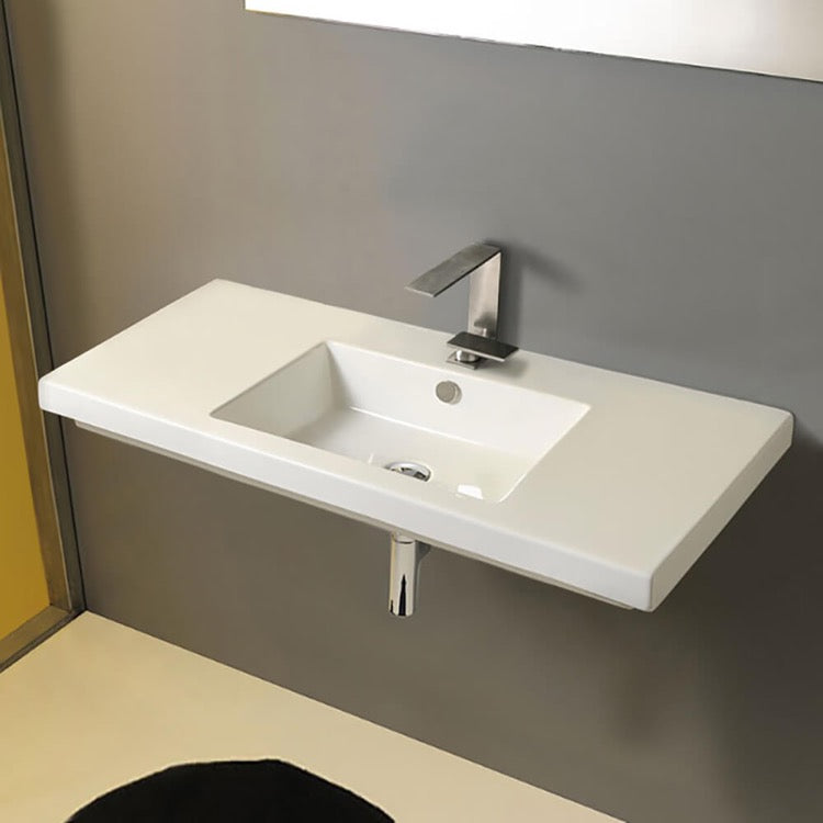 white bathroom sink