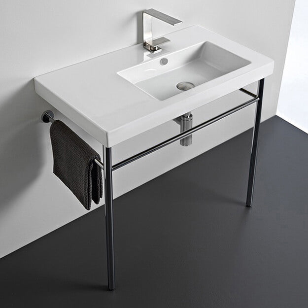 white bathroom sink