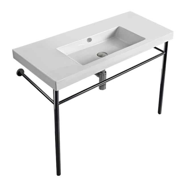white bathroom sink