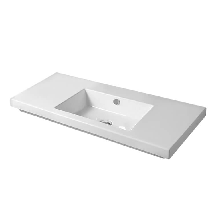 white bathroom sink