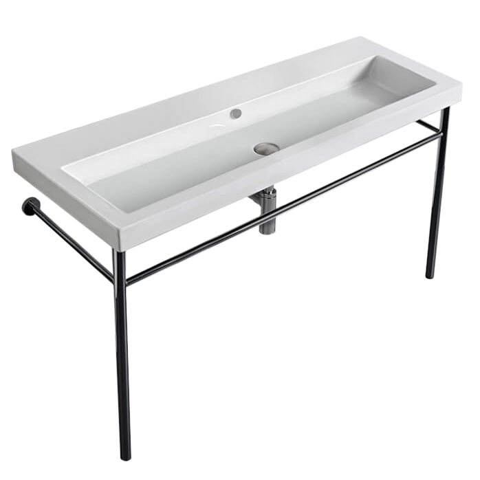 white bathroom sink