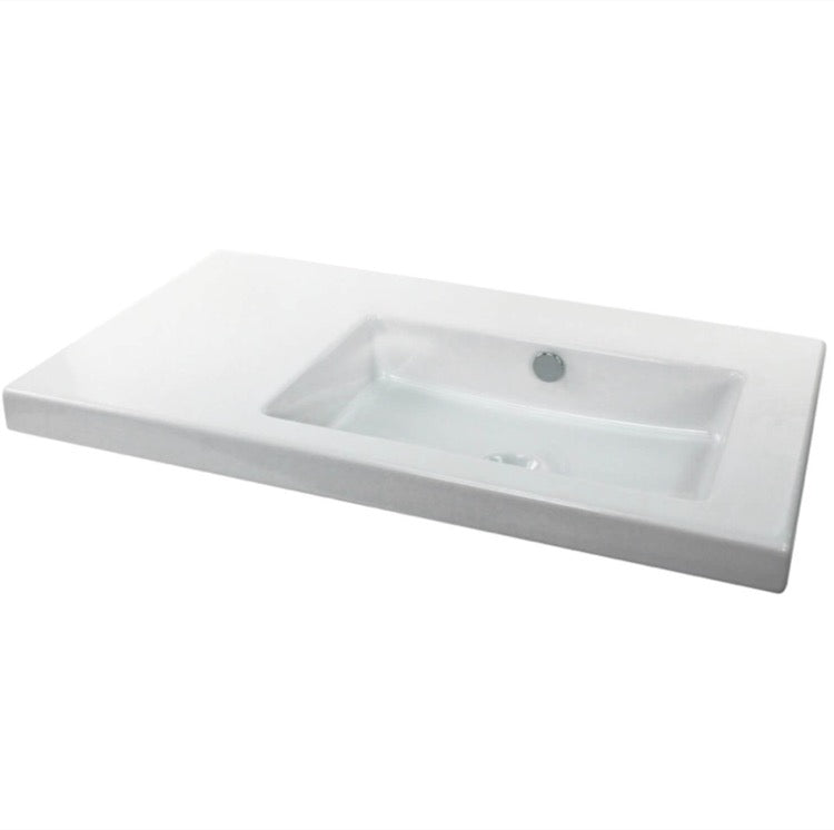 white bathroom sink