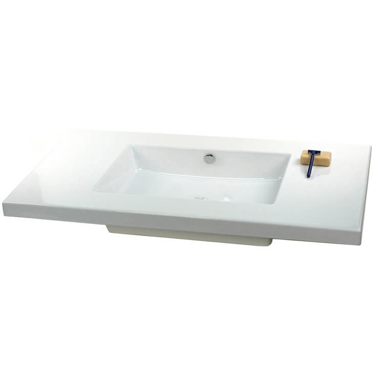 white bathroom sink