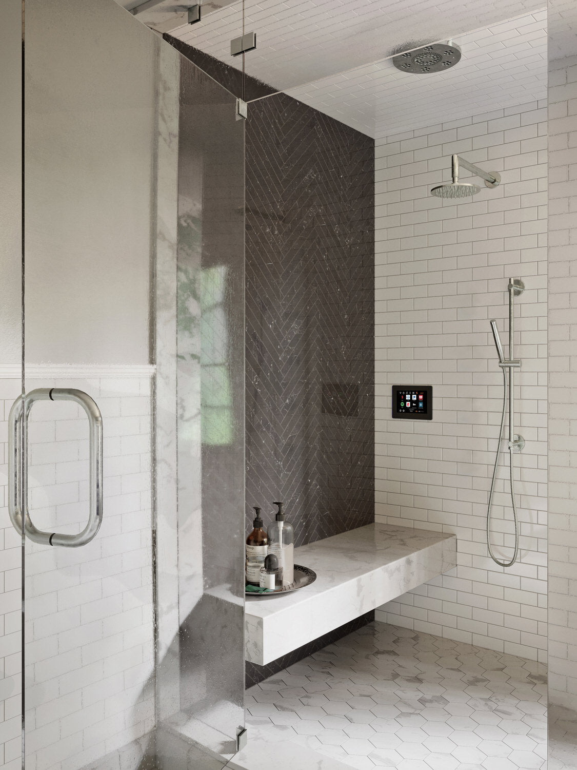 polished chrome shower package