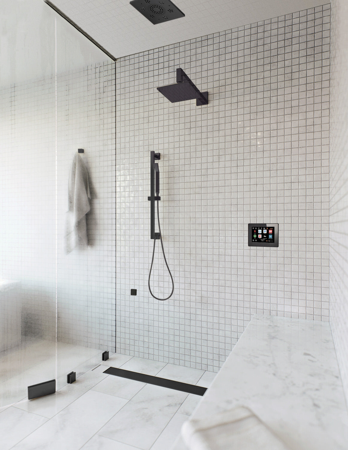 polished chrome shower package