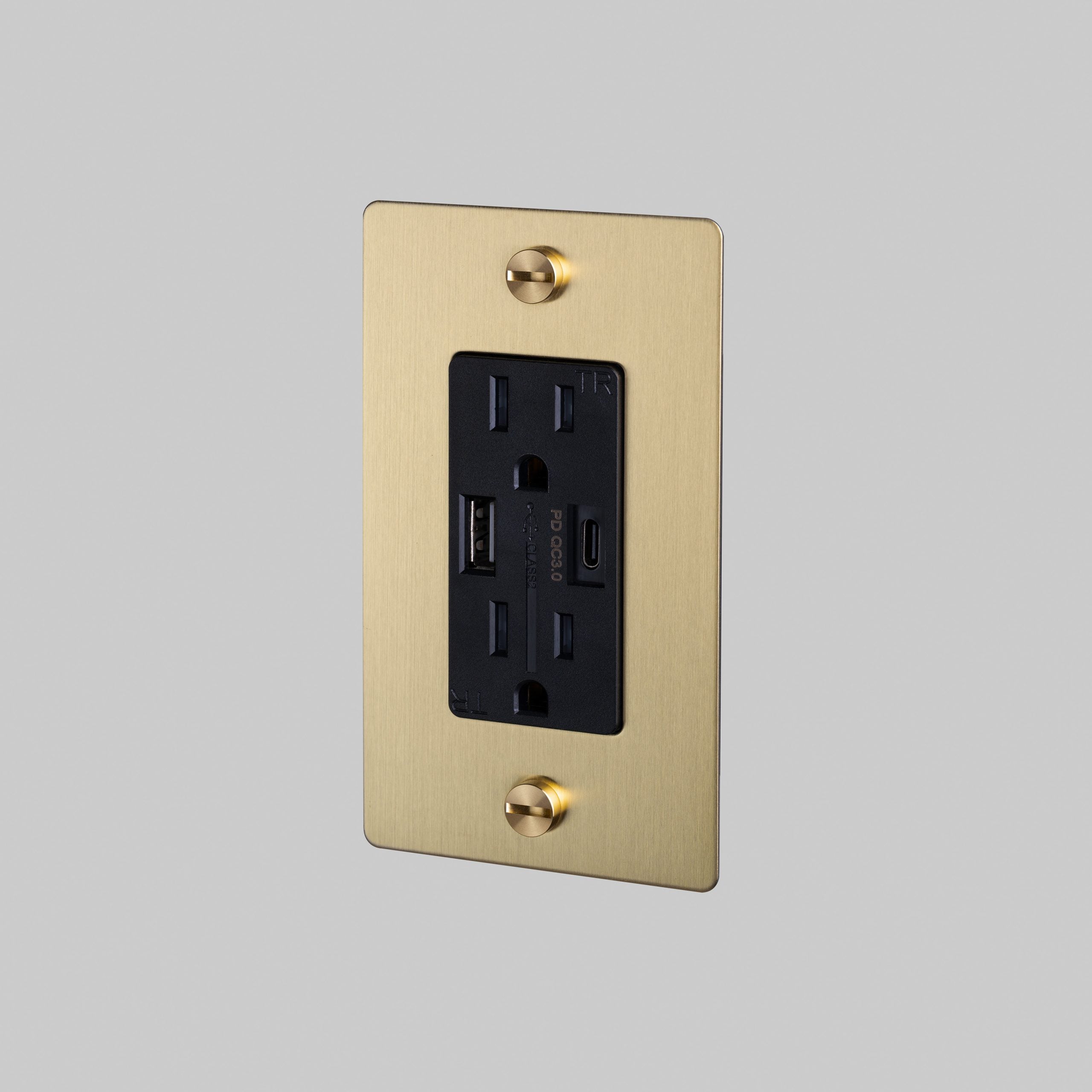 Buster + Punch 1G USB-A + C Charger Combination Duplex Outlet without Logo