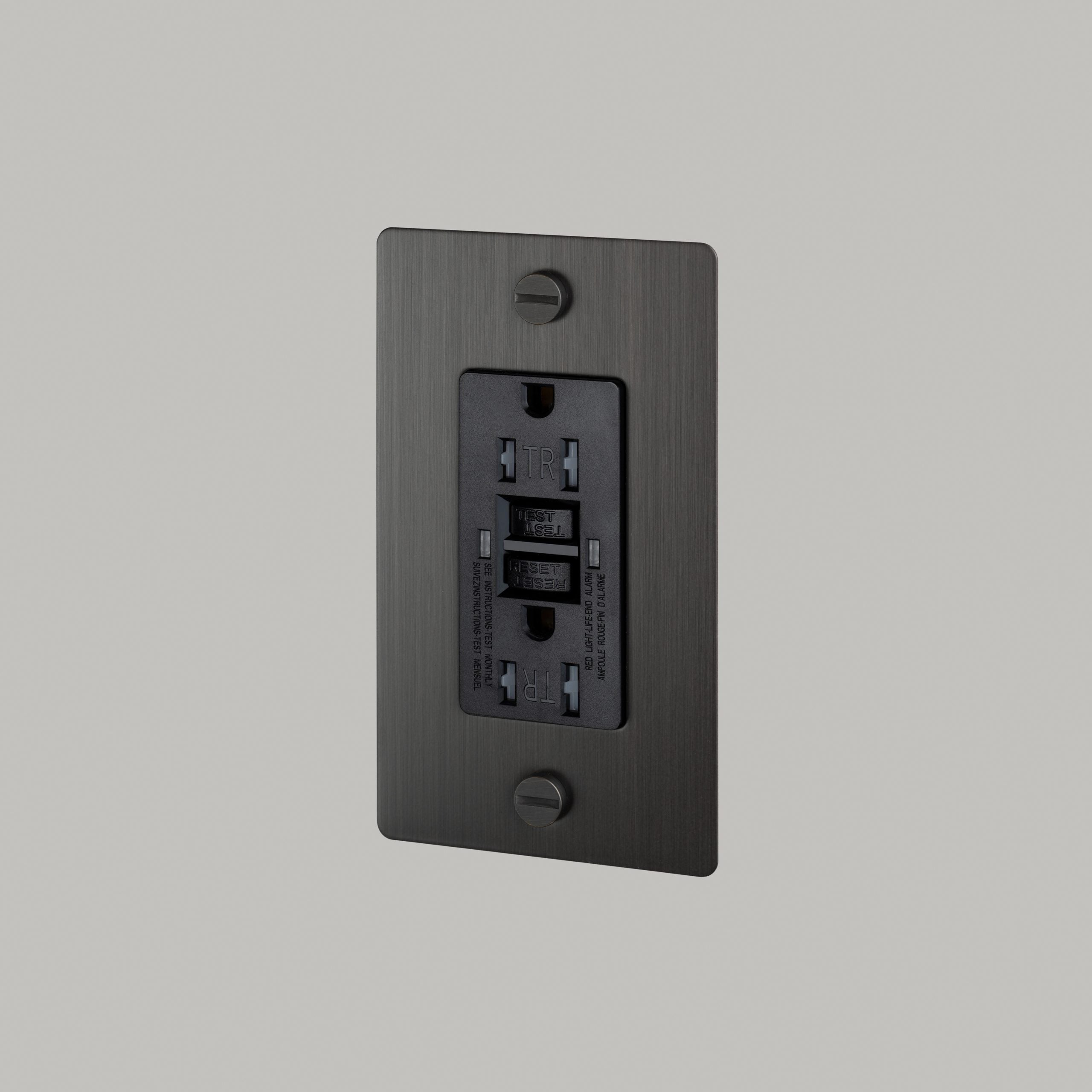 Buster + Punch 1G Duplex GFCI Outlet with Logo