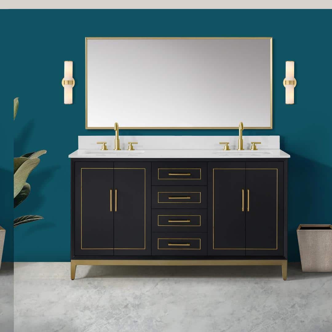 white quartz vanity