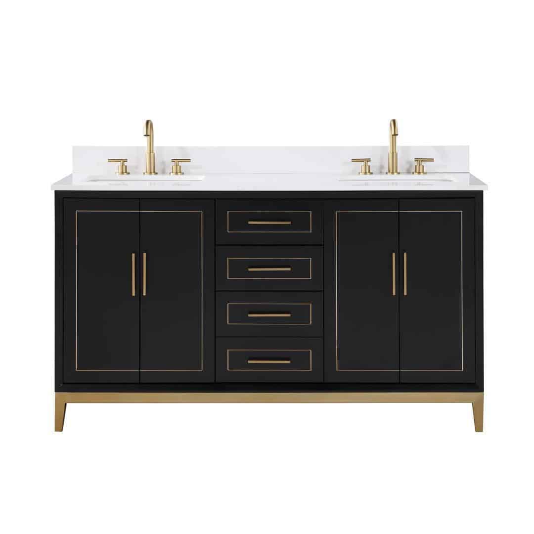 white quartz vanity
