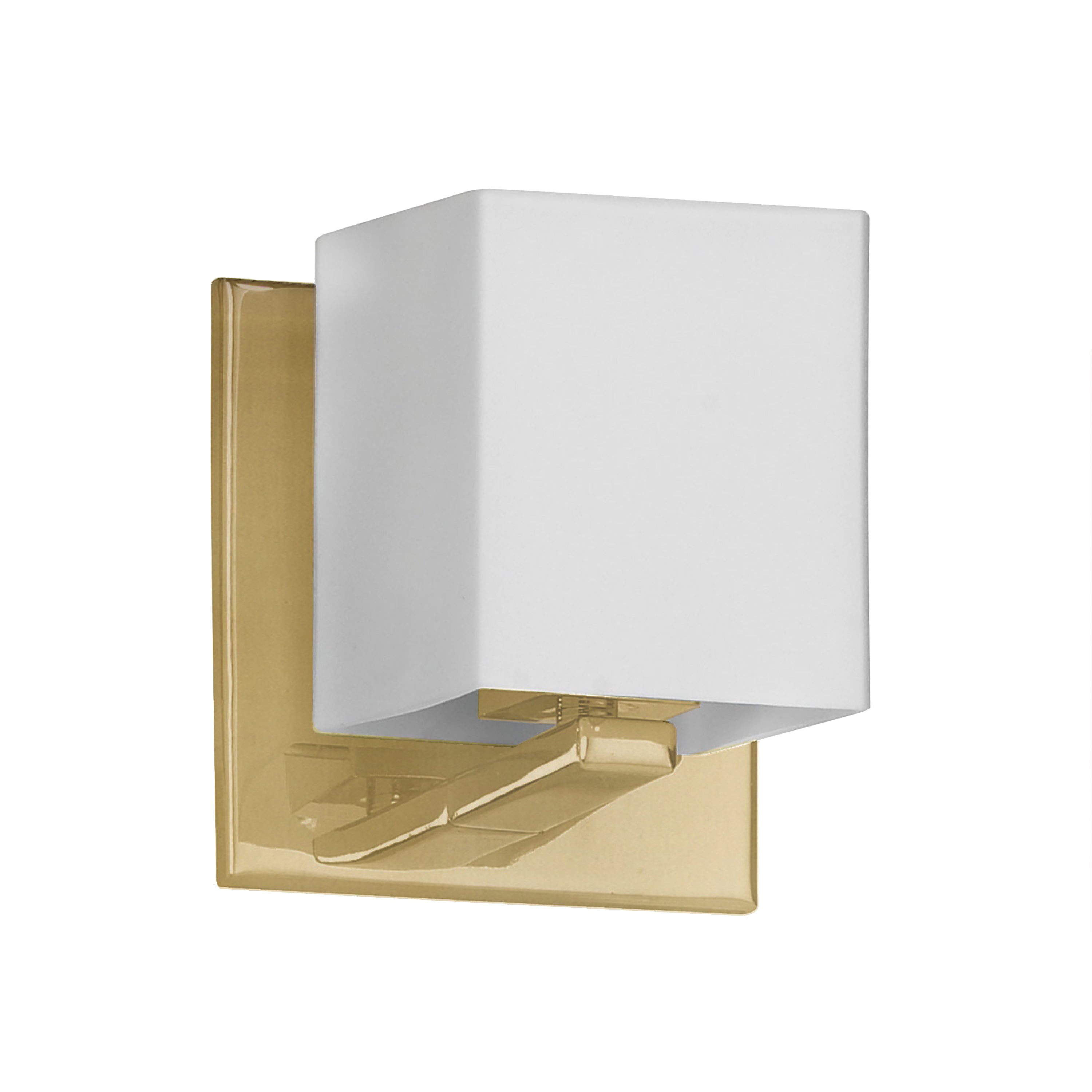 Dainolite 1 Light Halogen Wall Sconce with White Glass