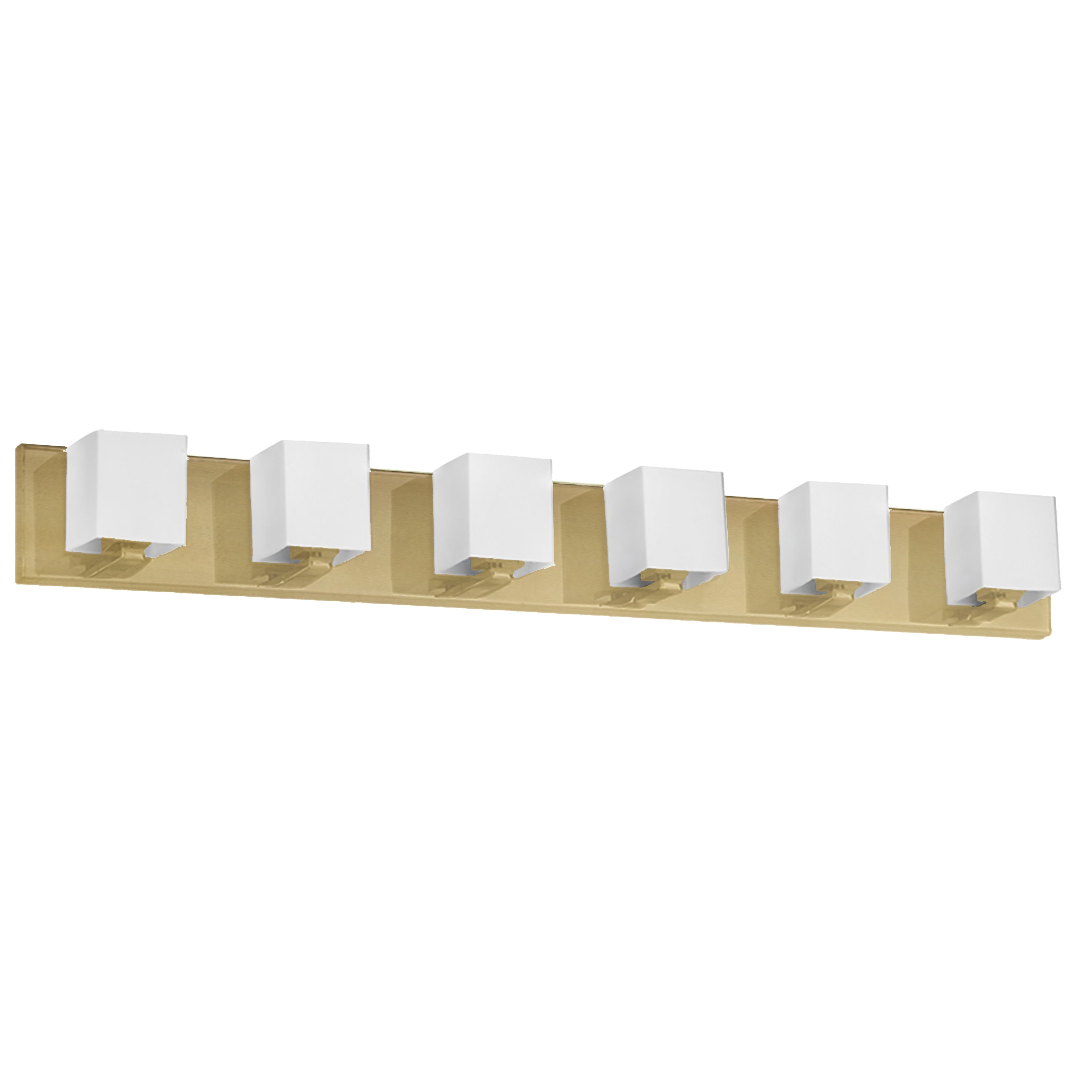 Dainolite 6 Light Halogen Vanity with White Glass