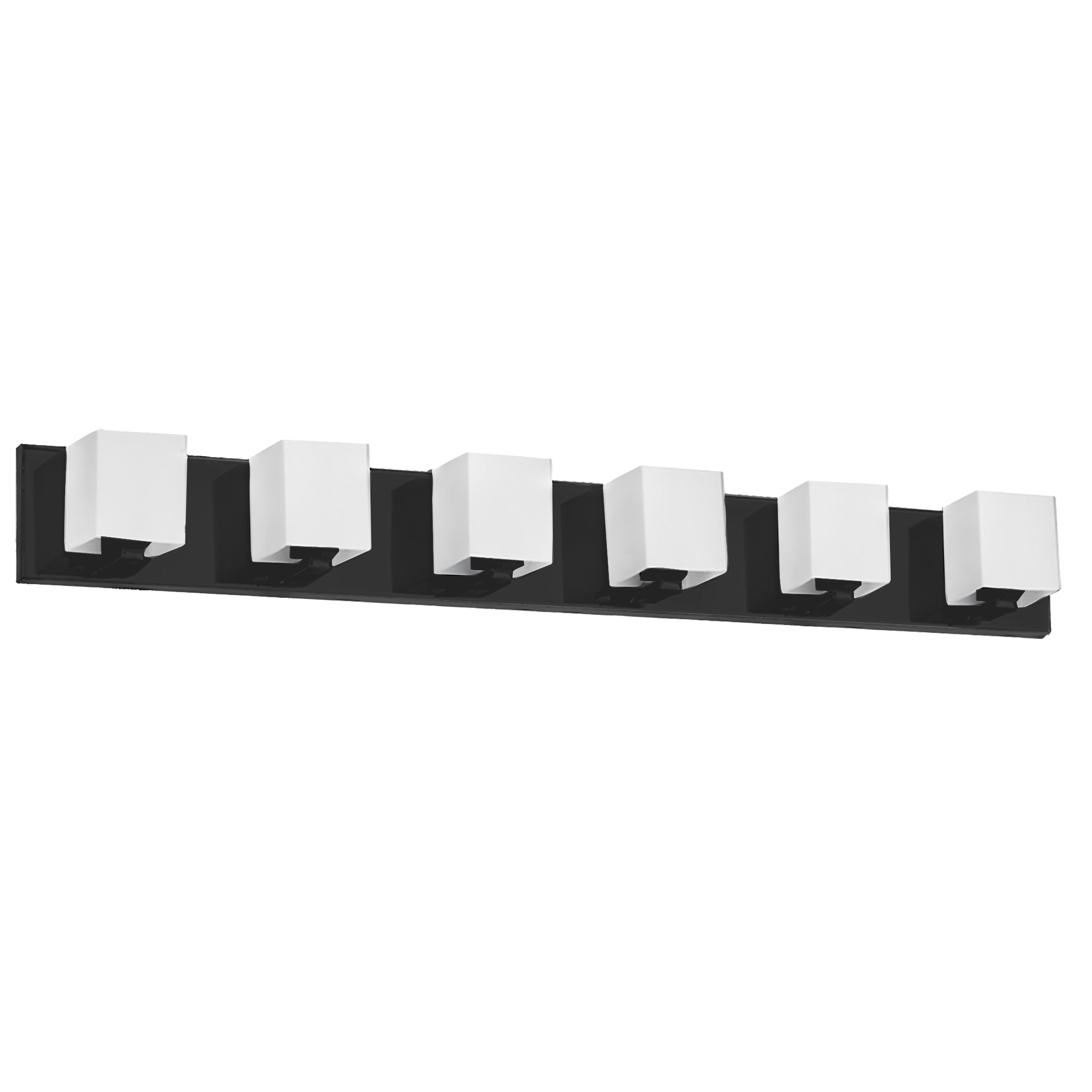 Dainolite 6 Light Halogen Vanity with White Glass