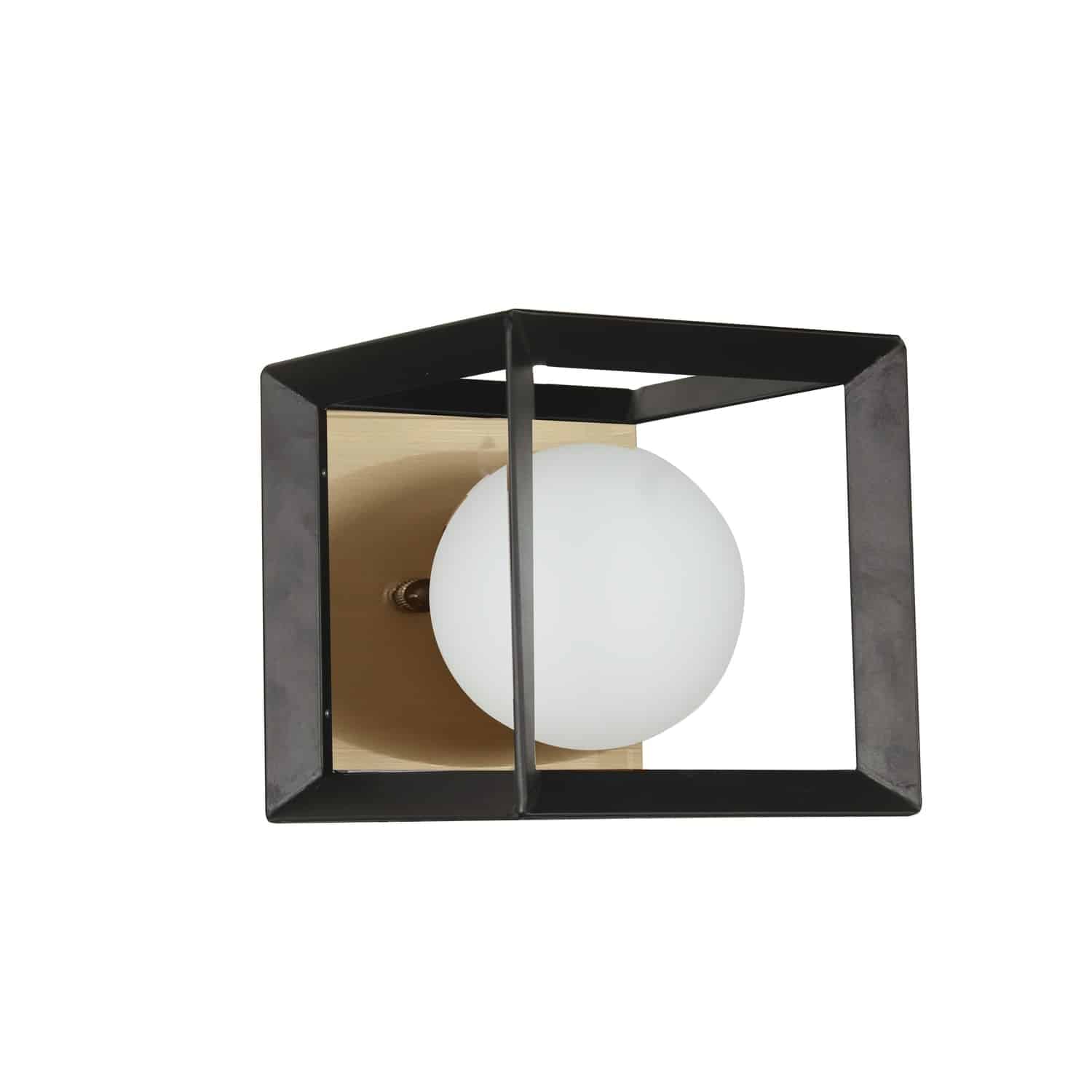 black and aged brass wall mount