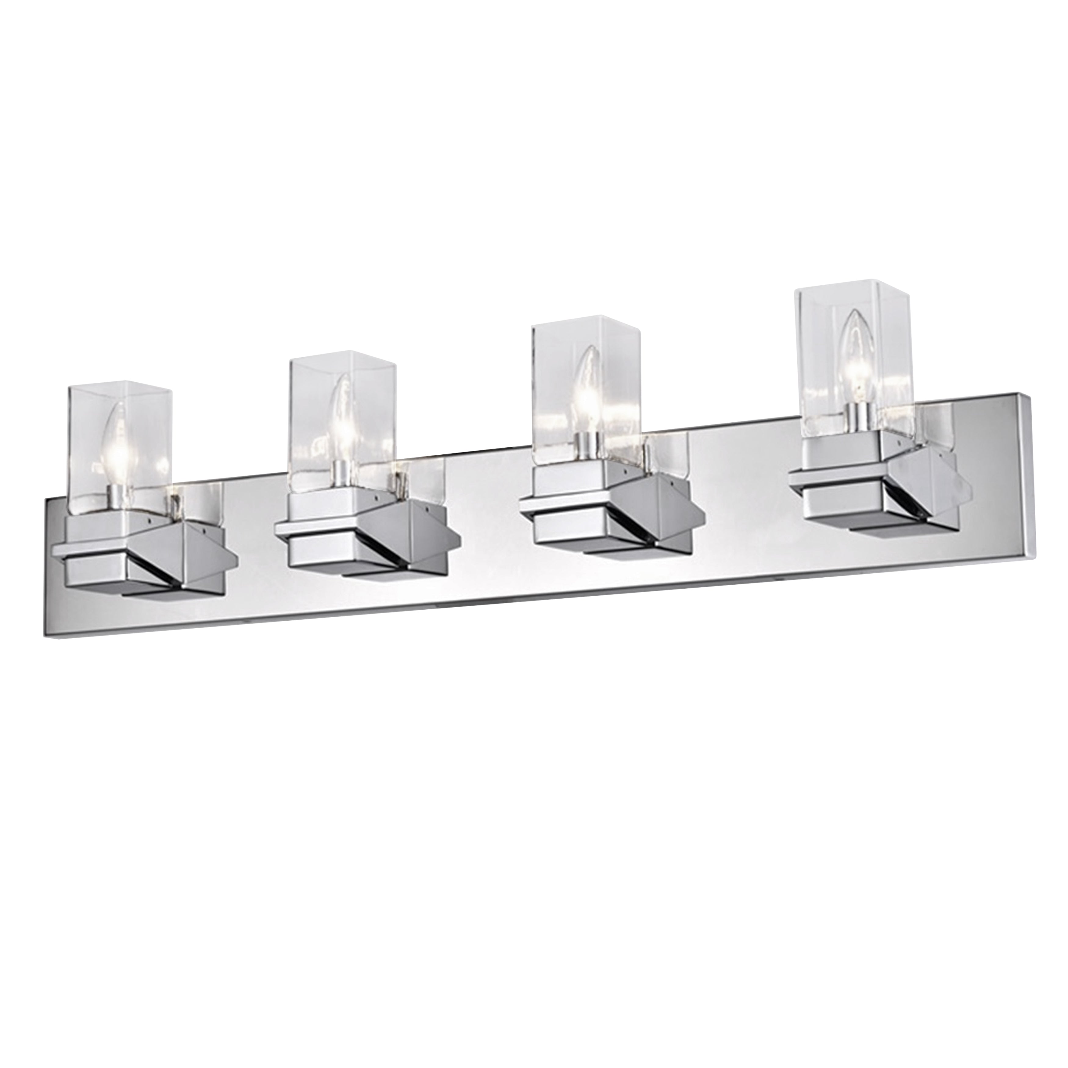 Dainolite 4 Light Incandescent Vanity with Clear Glass