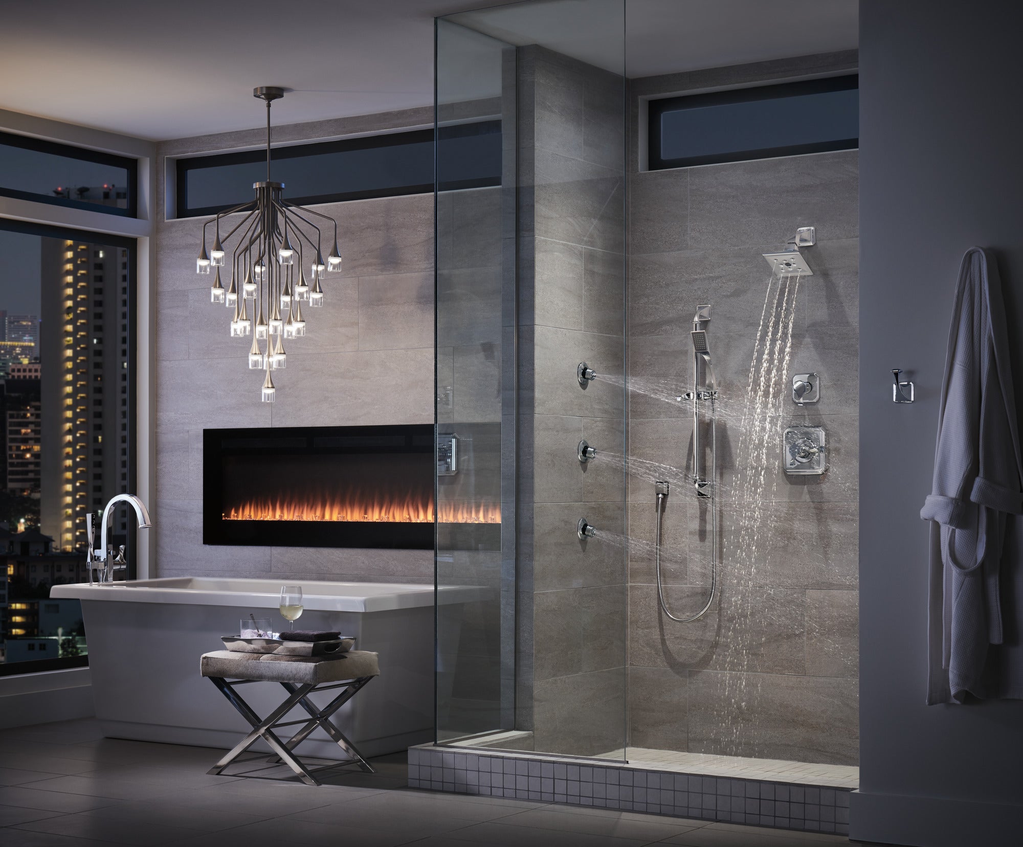 chrome hand shower