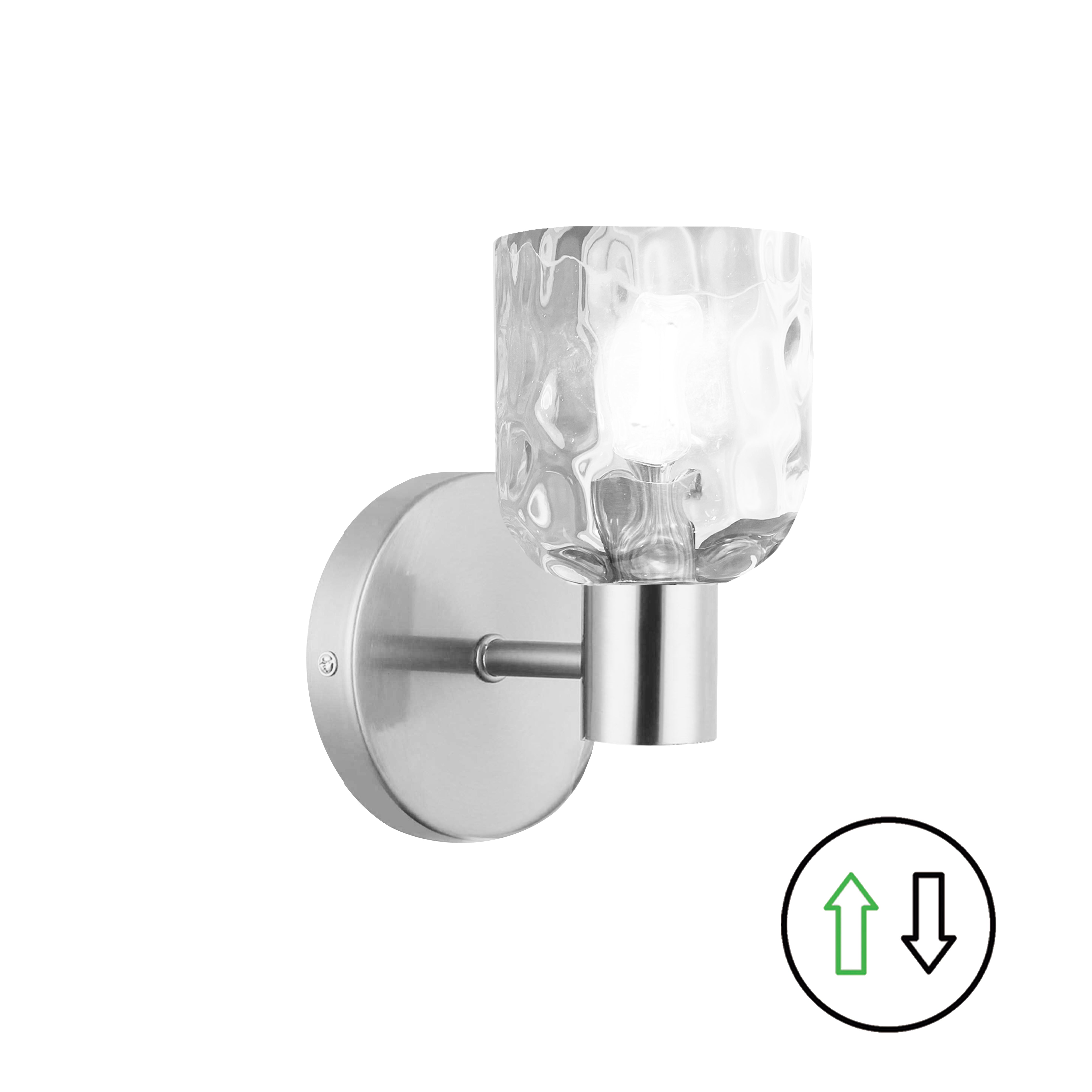 polished chrome wall mount